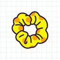 Gelb Scrunchies