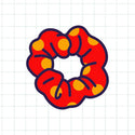 rot-orange Scrunchies