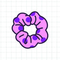 lila-rosa Scrunchies